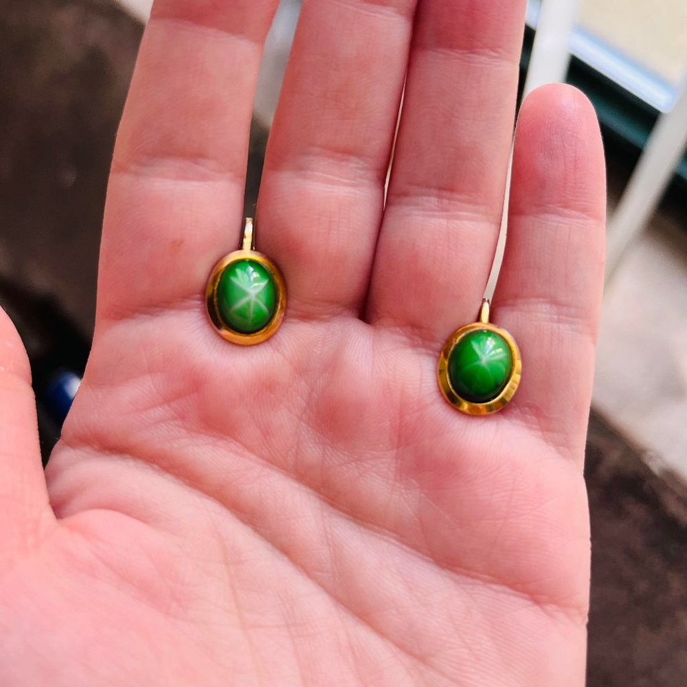 Vintage green earrings